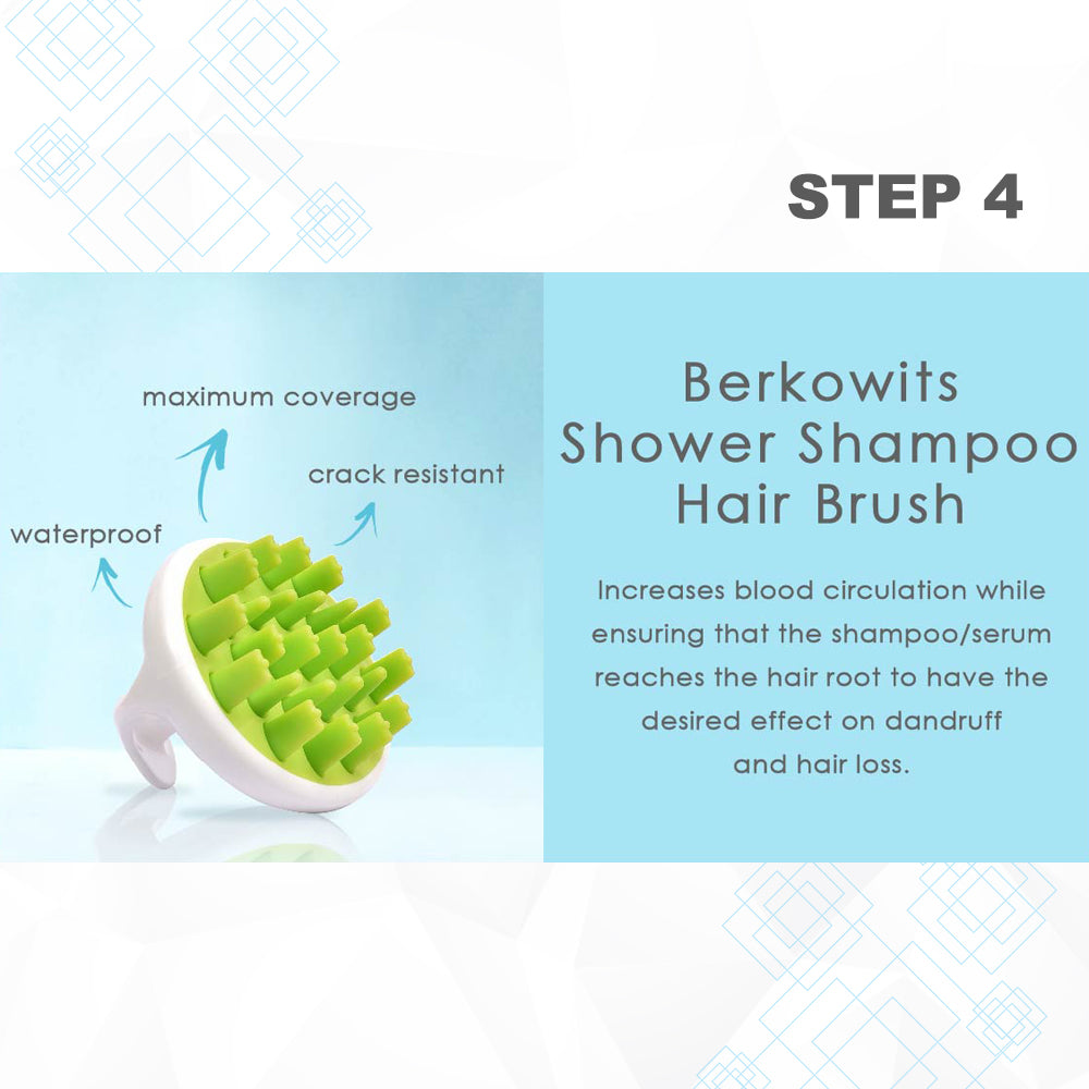 Berkowits Clear Anti-Dandruff 30 Day Lift & Repair Kit for Natural Scalp Treatment | Shampoo, Conditioner and Foaming Serum