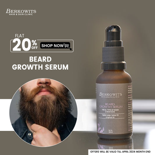 Berkowits Grow, Beard Growth Serum, With Capila Longa, Lemon Oil, & Apricot Oil : 30ml