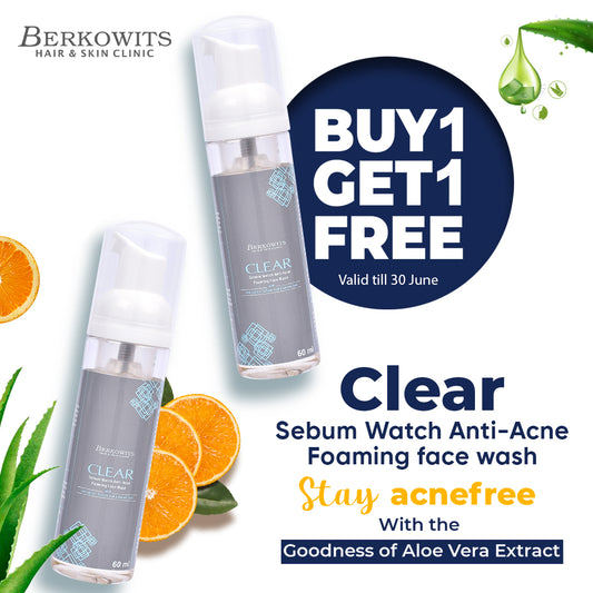 BERKOWITS Sebum Watch Anti-Acne Foaming Face-wash with aloe Extract 60 Ml