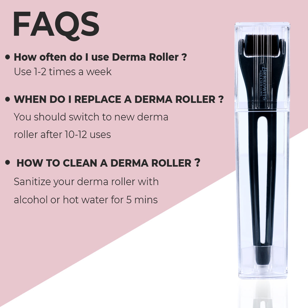 The Derma Roller for Hair Growth (0.5 mm) Derma Roller for hair, beard and  face. Hair