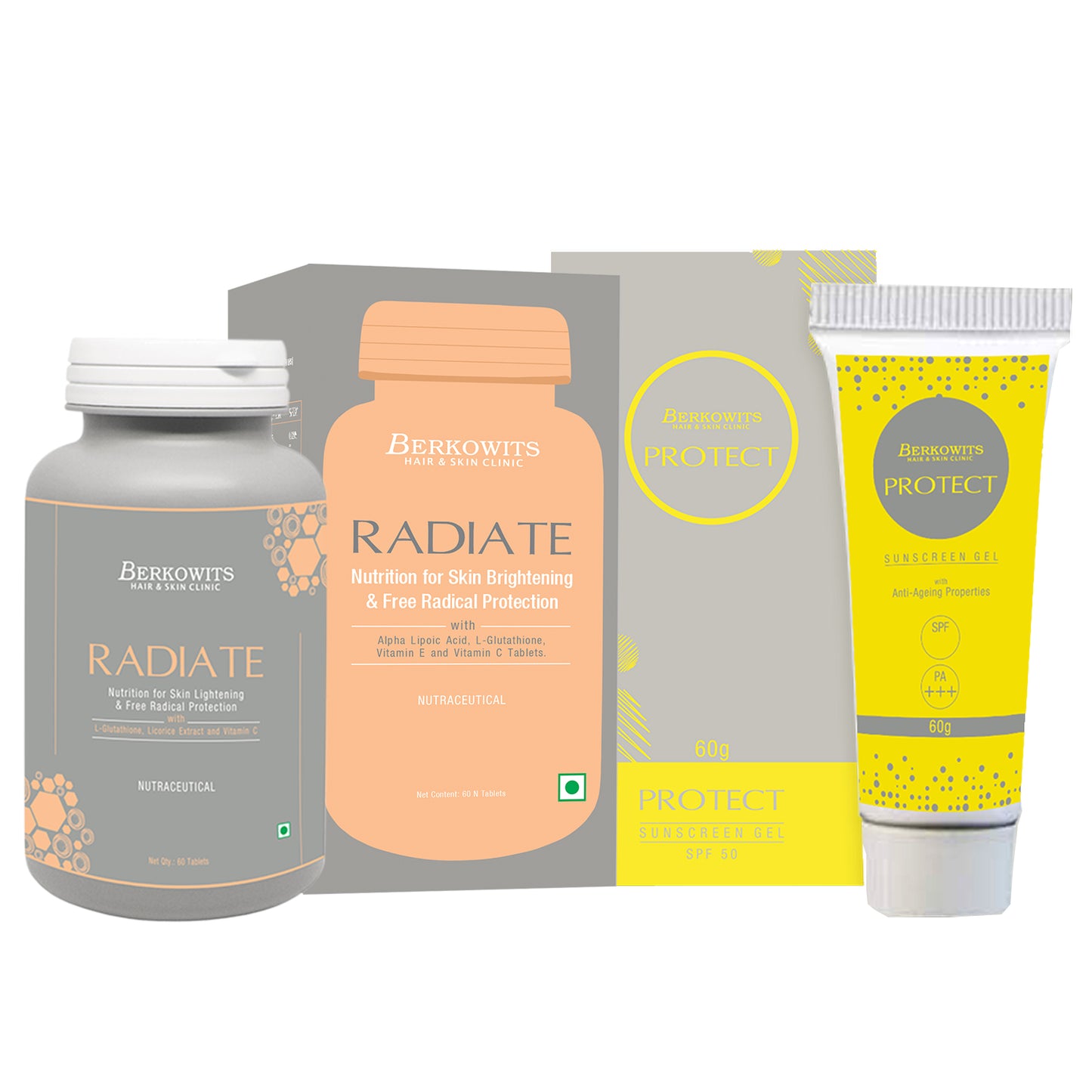 Berkowits Radiate L Glutathione With Protect Sunscreen SPF50