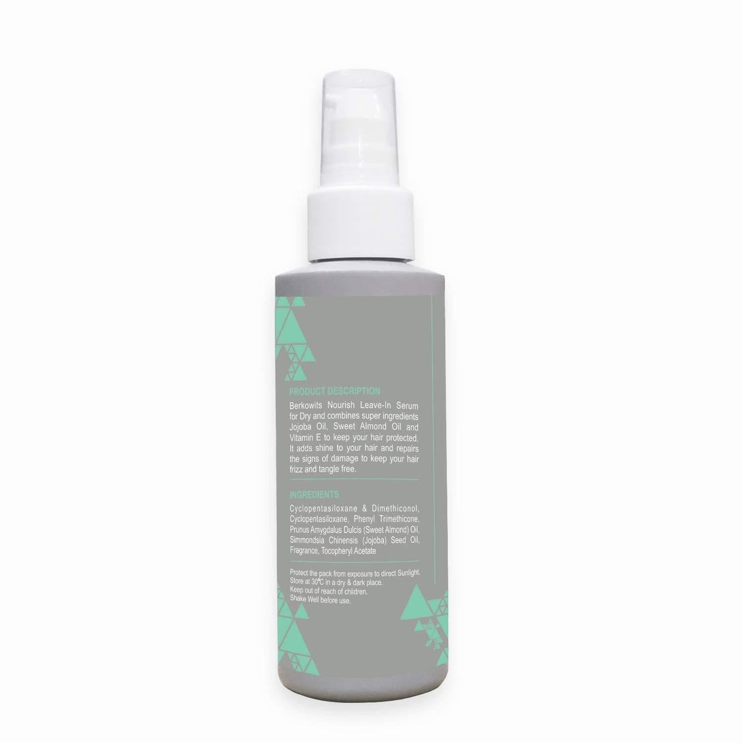 BERKOWITS Nourish Leave-in Serum With Vitamin E, Jojoba & Almond Oil For Dry And Damaged Hair, 100 Ml