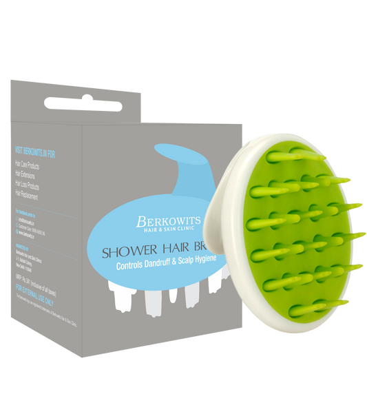 Berkowits Shower Shampoo Hair Brush, Head Massage Brush For Dandruff and Hair Loss