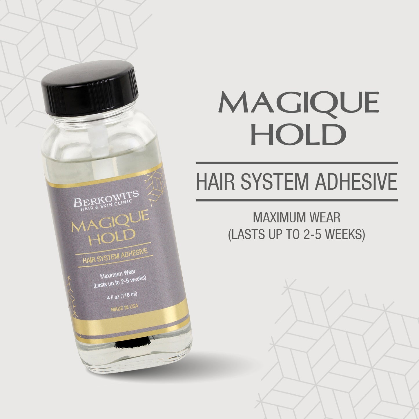 BERKOWITS Magique Hold hair system adhesive 4FL oz (118 ml)
