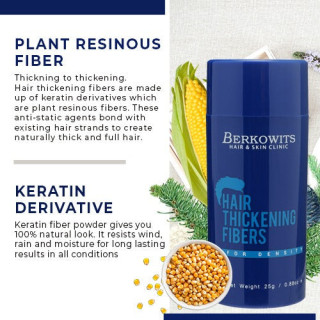 Berkowits Hair Building Fibers Instant Black Coverage