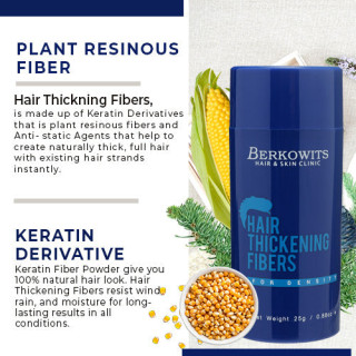 Hair Building Fiber 25g - Set of 3 Dark Brown - Berkowits