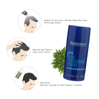 Hair Building Fiber 25g - Set of 3 Dark Brown - Berkowits