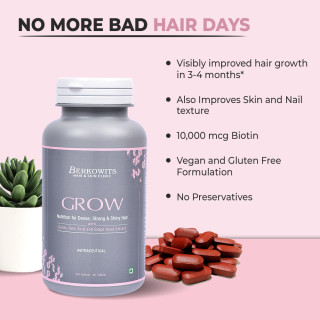 An Ultimate Hair Regrowth Solution | Berkowits Grow Densifying Foaming Serum & Grow Nutrition for Dense & Strong Hair