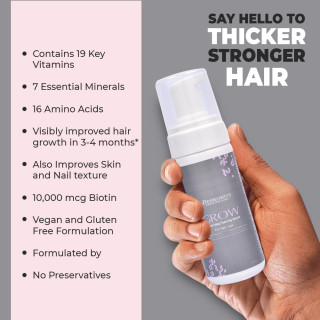 An Ultimate Hair Regrowth Solution | Berkowits Grow Densifying Foaming Serum & Grow Nutrition for Dense & Strong Hair