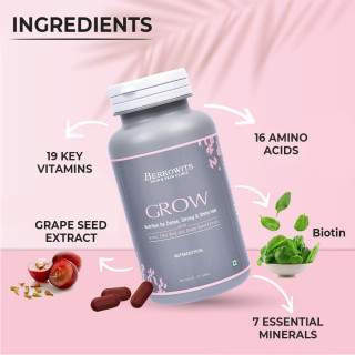 An Ultimate Hair Regrowth Solution | Berkowits Grow Densifying Foaming Serum & Grow Nutrition for Dense & Strong Hair