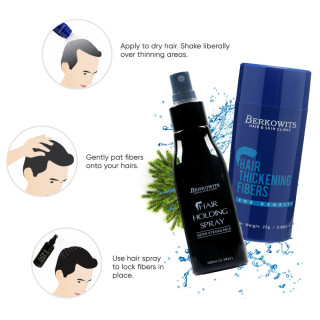 Berkowits Hair Fibers & Holding Spray Pack