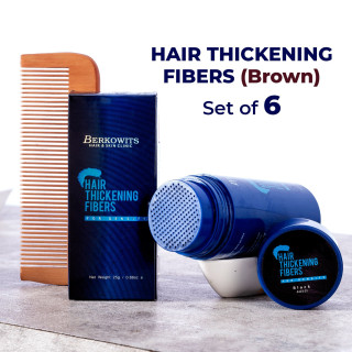 Hair Building Fiber Dark Brown - Set of 6 - Berkowits
