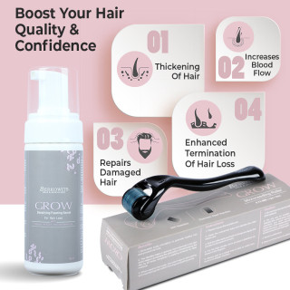 Berkowits 1mm Dermaroller & Grow Hair Loss Serum Combo