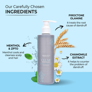 Clear Anti Dandruff Shampoo - SLS and Paraben Free, 220 Ml