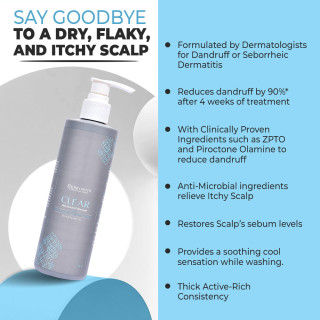 Clear Anti Dandruff Shampoo - SLS and Paraben Free, 220 Ml