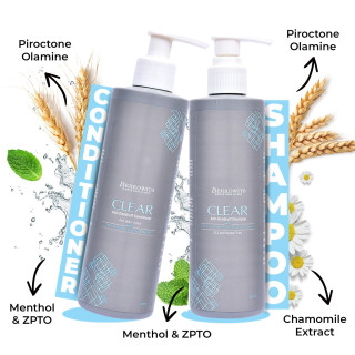 Berkowits Clear Shampoo for oily scalp and Anti Dandruff Get free Clear Conditioner (440ml)