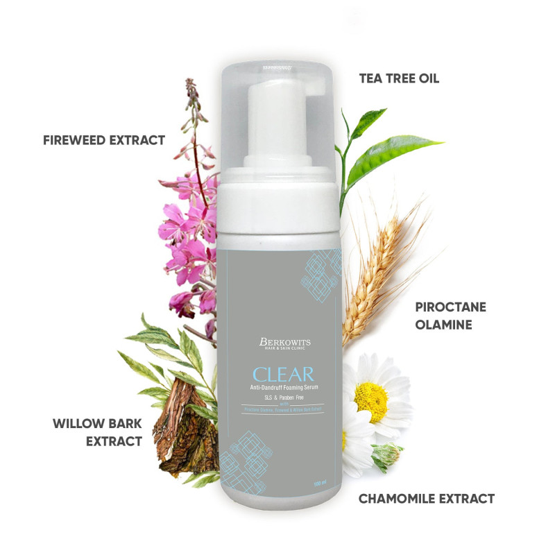 Clear Anti Dandruff Foaming Serum, Pack of 2 - Berkowits
