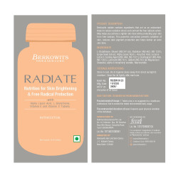 Berkowits Radiate L Glutathione 600mg - Healthy Glowing Skin