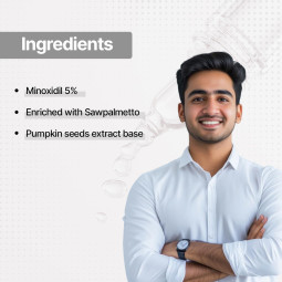 Minoxidil 5% Hair Regrowth Solution for Men | Clinically Proven to Help Regrow Hai