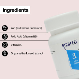 ANA IRON – Iron, Zinc & B12 Supplement for Energy & Health